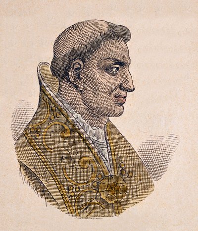 Retrato del Papa Esteban II (752-757) de Italian School