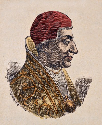 Retrato del Papa Esteban IV (816-817) de Italian School