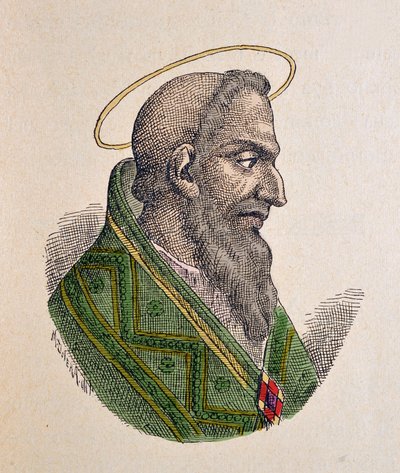 Retrato del Papa Eugenio I (654-657) de Italian School