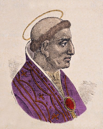 Retrato del Papa Gregorio III (731-741) de Italian School