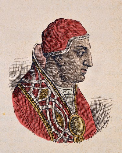 Retrato del Papa Gregorio II (715-731) de Italian School