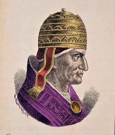 Retrato del Papa Gregorio IX (1227-1241) de Italian School