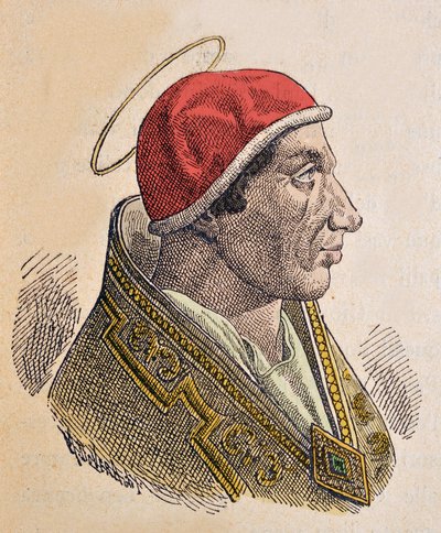 Retrato del Papa Hormisdas (514-523) de Italian School