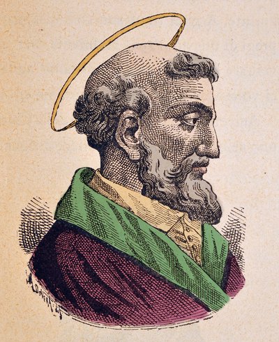Retrato del Papa Higino (136/138-142) de Italian School