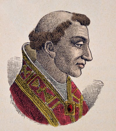 Retrato del Papa Juan VIII (Giovanni, Ioannes) (872-882) de Italian School