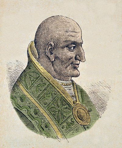 Retrato del Papa Juan VII (705-707) de Italian School