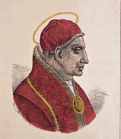Retrato del Papa Juan VI (701-705) de Italian School
