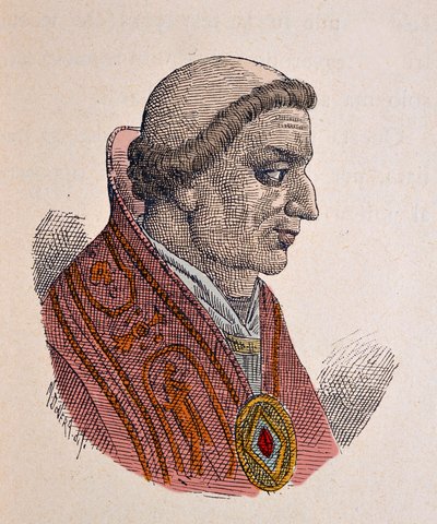 Retrato del Papa Juan V (685-686) de Italian School