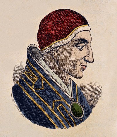 Retrato del Papa Juan XV (985-996) de Italian School