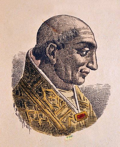Retrato del Papa Lando (913-914) de Italian School