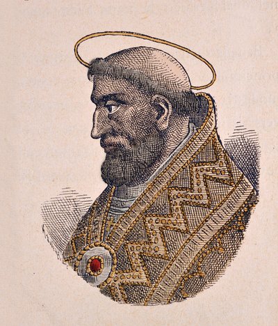 Retrato del Papa León II (682-683) de Italian School