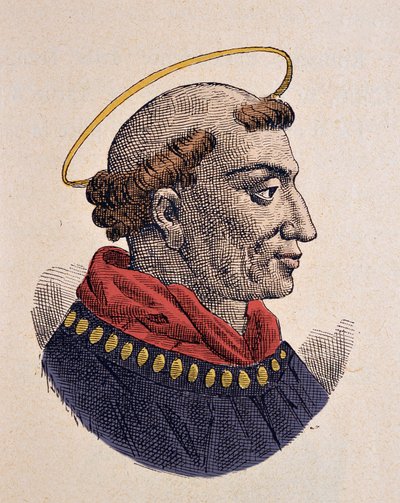Retrato del Papa León IV (847-855) de Italian School
