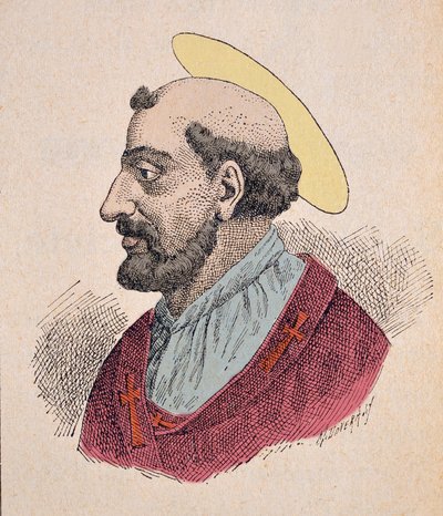 Retrato del Papa Lino (Linus o Lino) (67-76) de Italian School