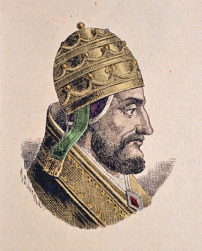 Retrato del Papa Martín IV (1281-1285) de Italian School