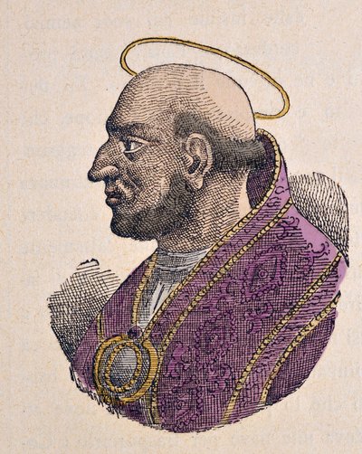 Retrato del Papa Martín I (649-655) de Italian School