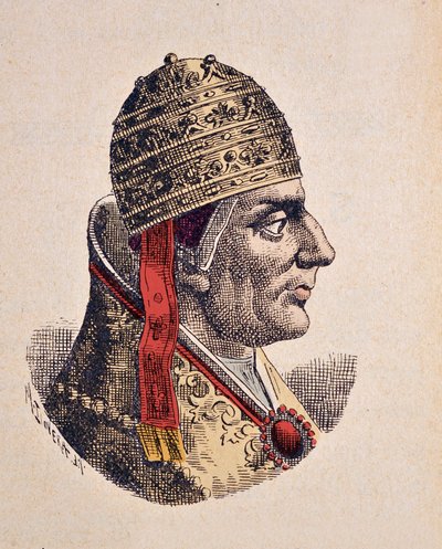 Retrato del Papa Nicolás IV (1288-1292) de Italian School