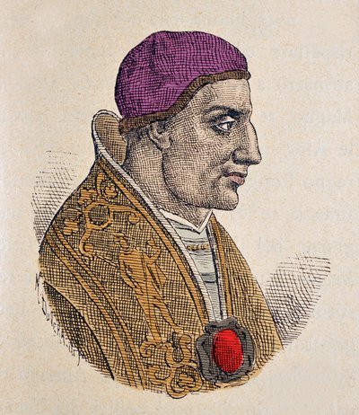 Retrato del Papa Pablo I (757-767) de Italian School