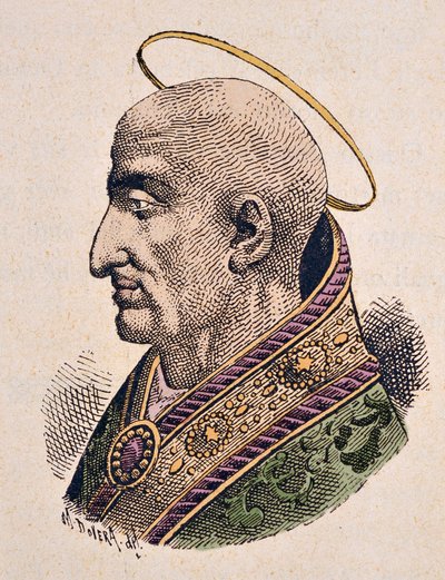 Retrato del Papa Pío I (Pius o Pio) (ca. 144-155) de Italian School