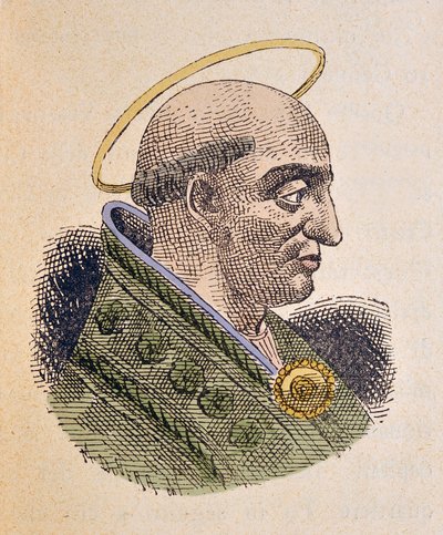 Retrato del Papa Ponciano (230-235) de Italian School