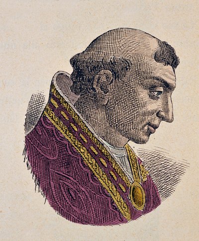 Retrato del Papa Romano (897) de Italian School