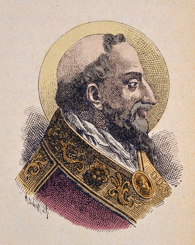 Retrato del Papa San Clemente I (San Clemente o Clemens) (88-97) de Italian School