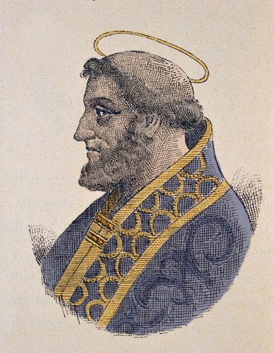 Retrato del Papa Sergio I (687-701) de Italian School