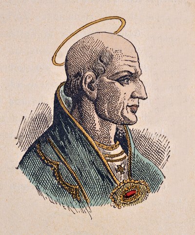Retrato del Papa Simplicio (468-483) de Italian School