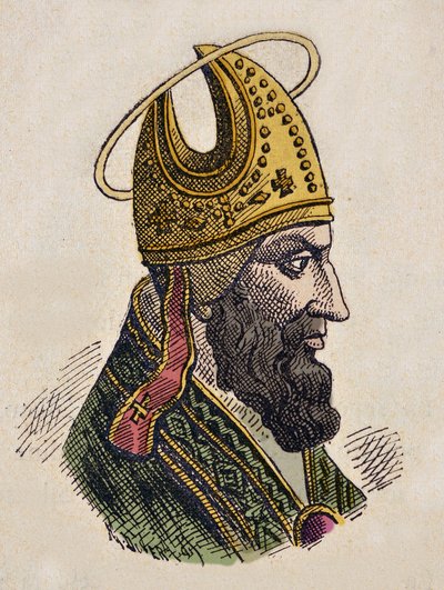 Retrato del Papa Silvestre I (314-335) de Italian School