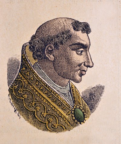 Retrato del Papa Teodoro II (897) de Italian School