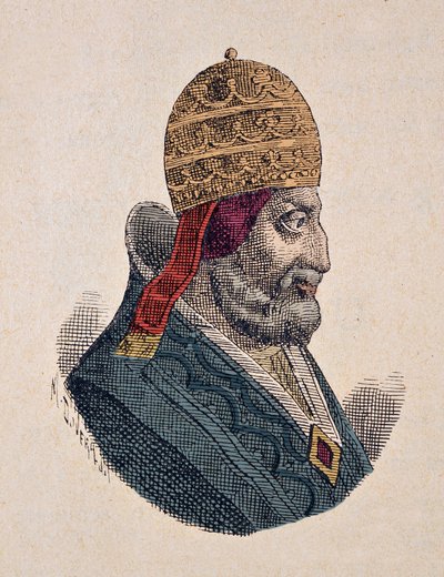 Retrato del Papa Urbano III (1185-1187) de Italian School