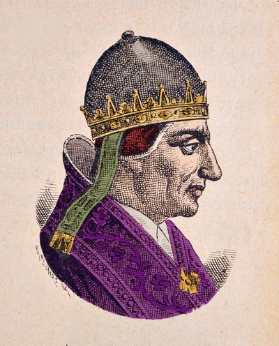 Retrato del Papa Urbano V (1362-1370) de Italian School