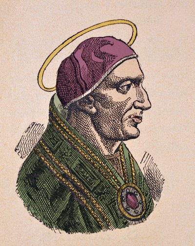 Retrato del Papa Zósimo I (417-418) de Italian School