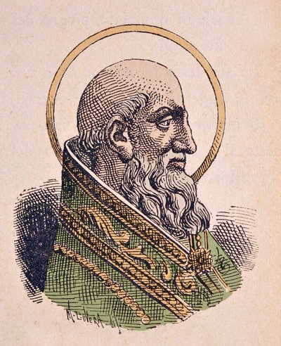 Retrato del Papa San Esteban I de Italian School