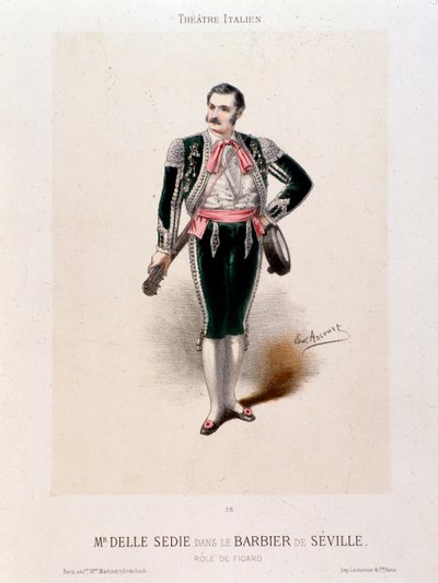 Retrato del cantante Enrico delle Sedie en 