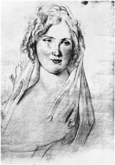 Retrato presunto de Angela Pietragrua, condesa Simonetta, amante del escritor francés Stendhal, mientras estaba en Italia, entre septiembre de 1811 y 1815 de Italian School