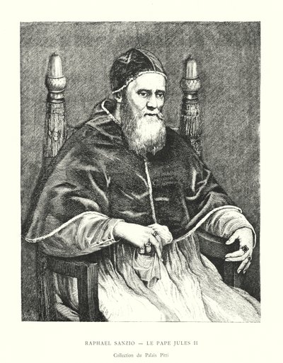 El Papa Julio II, Colección del Palacio Pitti (grabado) de Italian School