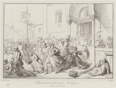 Rapto de las esposas venecianas, 930 de Italian School