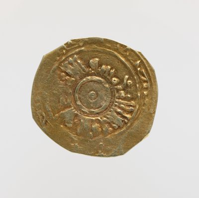 Reverso del Tari de Amalfi con epigrafía pseudo-cúfica (oro) de Italian School