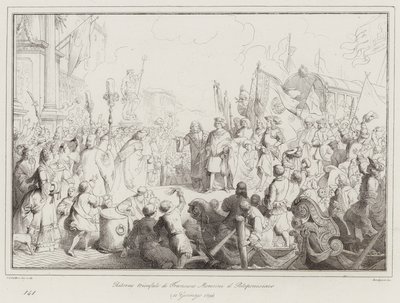 Retorno triunfal de Francesco Morosini el Peloponesiaco de Italian School