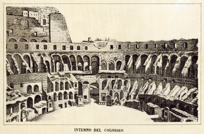 Roma: Interior del Coliseo de Italian School