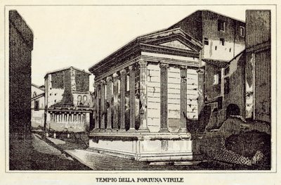 Roma: Templo de la Fortuna Viril de Italian School