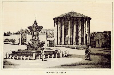 Roma: Templo de Vesta de Italian School