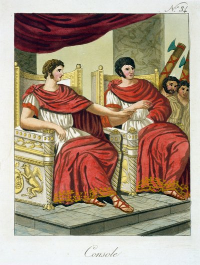 Cónsules romanos, de LAntica Roma, 1825 de Italian School