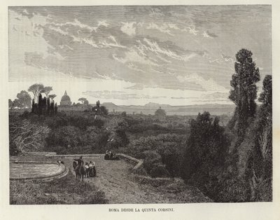 Roma desde la Quinta Corsini de Italian School