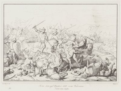 Derrota de los Húngaros por las armas venecianas de Italian School