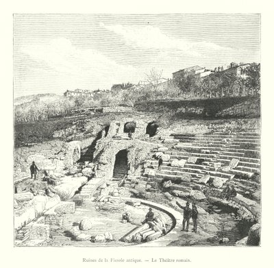 Ruinas de la antigua Fiesole, El Teatro romano de Italian School