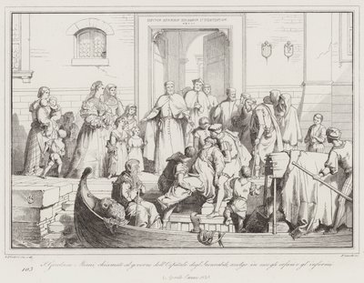 San Girolamo Miani llamado al gobierno del Hospital de los Incurables, acoge en él a los huérfanos y enfermos de Italian School