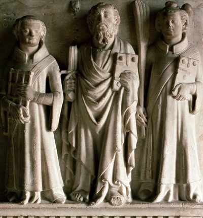 San Pablo, San Lorenzo y San Esteban. Bajo relieve de la escuela de Campione de Italian School