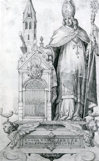 San Wolfgang de Regensburg (c.934-994) (grabado) de Italian School