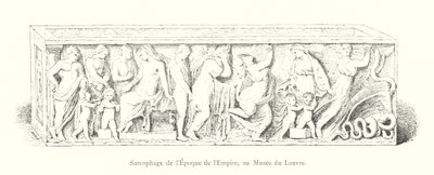 Sarcófago de la Época del Imperio, en el Museo del Louvre de Italian School
